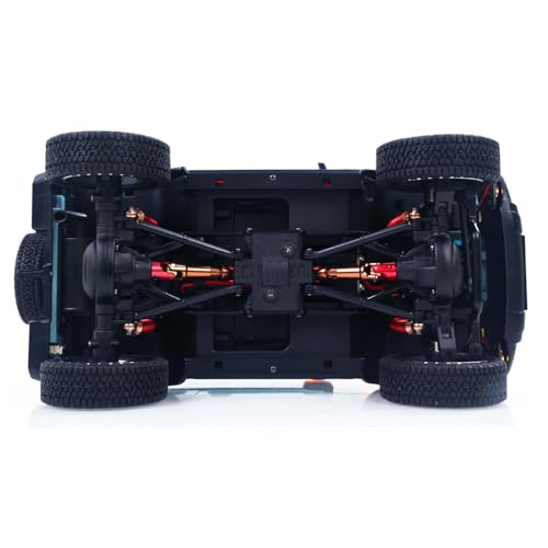 RTR 1/16 HG Remote Control Off Road Car Electric RC Crawler Light System Smoke Unit Metal Gear Drive Shaft Battery Charger Hobby Model for Ages 14+ - color: Blue