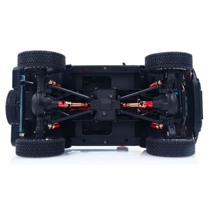 RTR 1/16 HG Remote Control Off Road Car Electric RC Crawler Light System Smoke Unit Metal Gear Drive Shaft Battery Charger Hobby Model for Ages 14+ - color: Blue