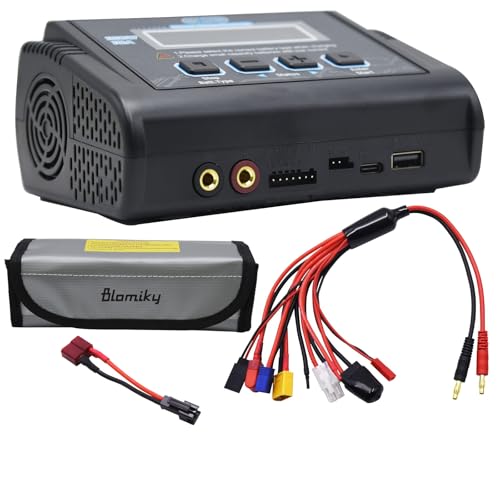 Blomiky 150W AC/DC 10A Smart Battery Balance Charger and Discharger for RC Cars Drones Boats 1S-6S Lipo Life Battery or 1S-15S NiCD/NiMH / C150 Charger