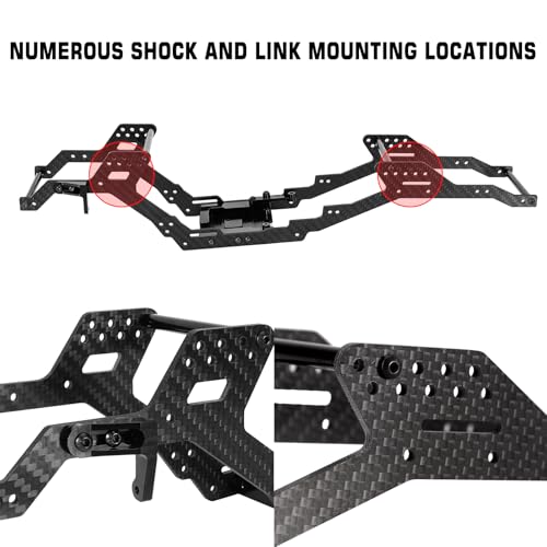 INJORA 313/324mm Wheelbase Chassis Kit LCG Carbon Fiber Frame Girder for 1/10 RC Crawler TRX4 Upgrade Parts