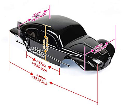 SummitLink Custom Body Compatible for 1/10 1/8 Scale RC Car or Truck (Truck not Included) (Muddy Green Over Black) - style: Muddy Green Over Black