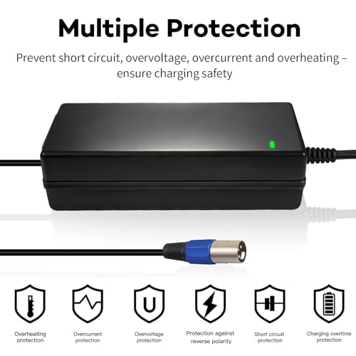 29.4V 2A Charger with XLR Plug for 24V 7S Lithium Battery Charger 24V Universal Battery Charger - size: 2A-Lithium