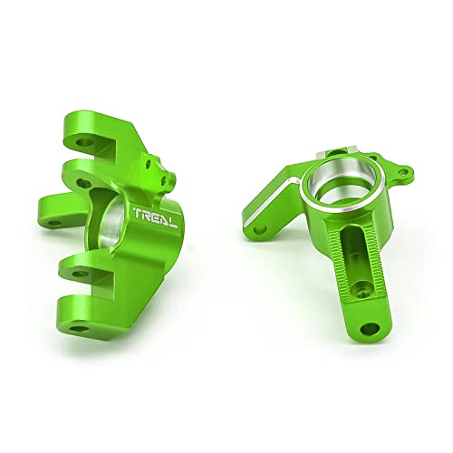 TREAL Alu# 7075 Front Steering Knuckles (Left&Right) for 1/10 Losi Hammer Rey U4 (Green)