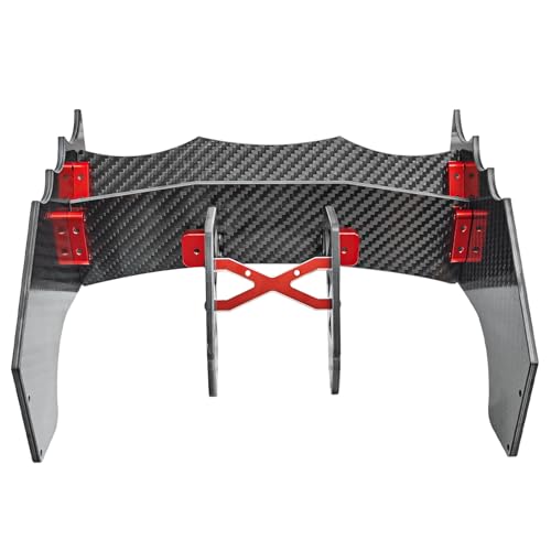 LRFHL 1/7 Carbon Fiber Tail Rear Wing for 1/7 ARRMA Limitless V2 F1, Red | Adjustable Tail Rear Wing RC Upgrade Part - color: Red Tail Wing