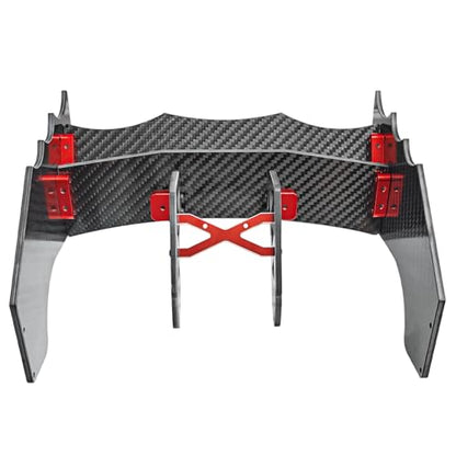 LRFHL 1/7 Carbon Fiber Tail Rear Wing for 1/7 ARRMA Limitless V2 F1, Red | Adjustable Tail Rear Wing RC Upgrade Part - color: Red Tail Wing