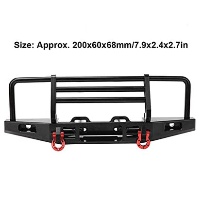Tbest 1/10 RC Front Bumper, Durable Metal Adjustable Design Crawler Bumper for Off-Road Racing Enthusiasts, Scale Modelers, and Crawling Hobbyists