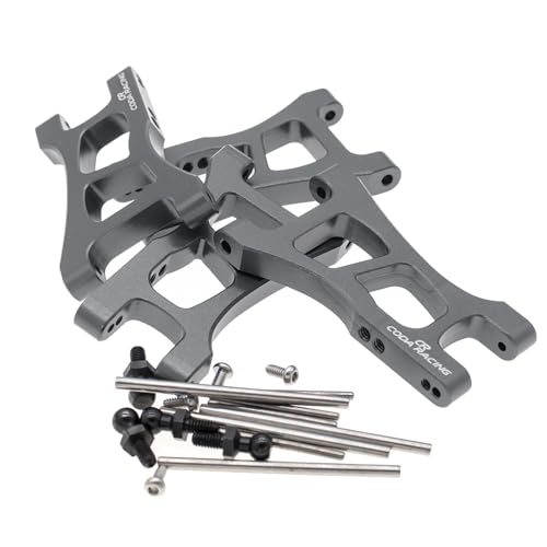4-Pack Alloy Front&Rear Suspension Arms for Traxxas 1/18 LaTrax Teton Desert Prerunner SST -Replaces Part 7630 - color: Titanium