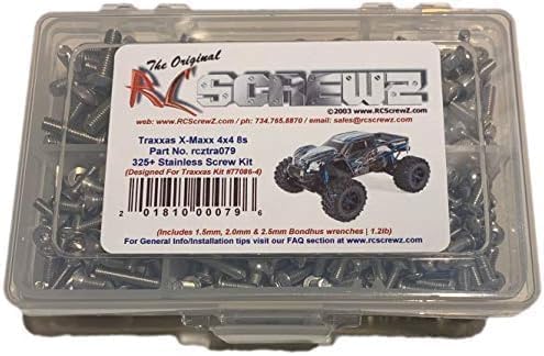 tra079 - Compatible with Traxxas X-Maxx 8s (77086-4) Stainless Steel Screw Kit