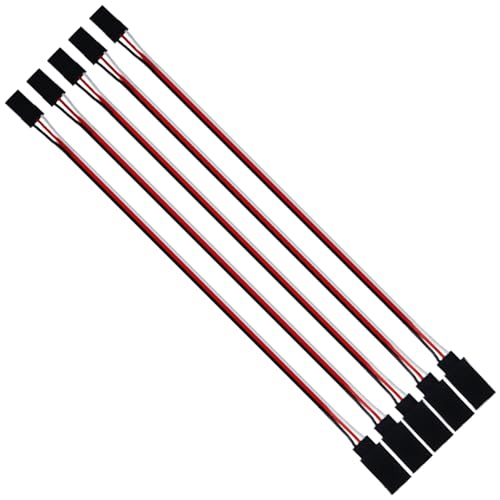 3-Pin Servo Extension Wire Lead Female to Male, JR Plug Connector, RC Servo Extension Wire Connectors, Remote Control Parts for RC Car Drone Quadcopter Aircraft ETC. (20cm-5pcs) - style: 20cm-5pcs