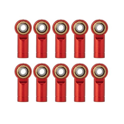 M3 Metal Tie Rod End Ball Joint Link Ball Head Holder, M3 Red | For 1/10 Axial SCX10 90046 90047 TRX4, RC Crawler Car, Parts - color: M3 Red
