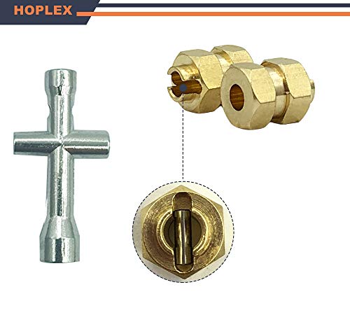 Brass 7mm Extended Hex Wheel Hubs for 1/24 SCX24 RC Crawler | 9.5mm Offset Extension 4Pcs Hex Drive Adapter CNC Machined High Strength Easy To Install Wear Resistant - size: Brass