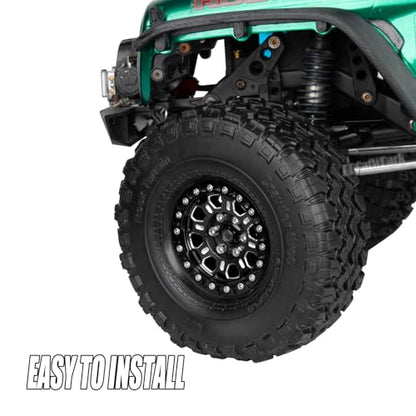 RC 1.9In Soft Rubber Wheel Tires for 1/10 RC Crawler Car SCX10 SCX10 II 90046 SCX10 III AXI03007 SCX10 Pro TRX4 TRX6 D90 Gen7/8 VS4-10 MST CFX,BRCatWPark 4Pcs Soft Rubber Wheel Tires-(F) - style: 4Pcs 1.9 Rubber Wheel - (F)