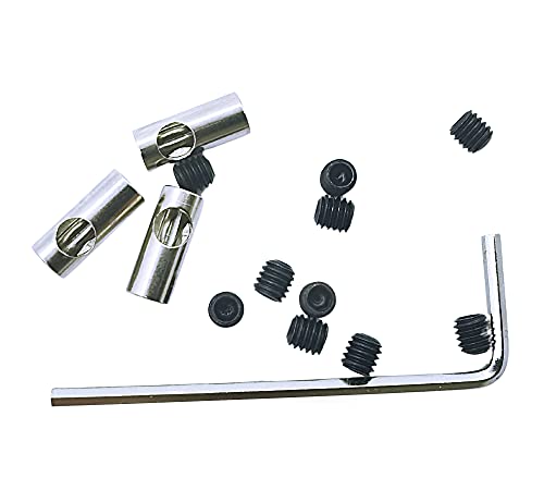 Steel 3.175mm to 5mm Pinion Gear Adapter for 3650 540 550 Pinion Gears | 3.175mm/0.125inch to 5mm/0.196inch Coupler Shaft Motor Pinion Reducer Sleeve Adapter for RC Boat Car Airplane RC Moto