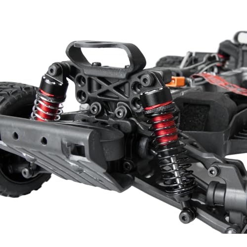 Aluminum RC Shock Absorber Set Damper for Arrma 1/18 Granite Grom 1/16 Mojave Grom 1/14 Typhon Grom RC Truck Upgrade Parts 4pcs/Set,Replace # ARA330806(Red)