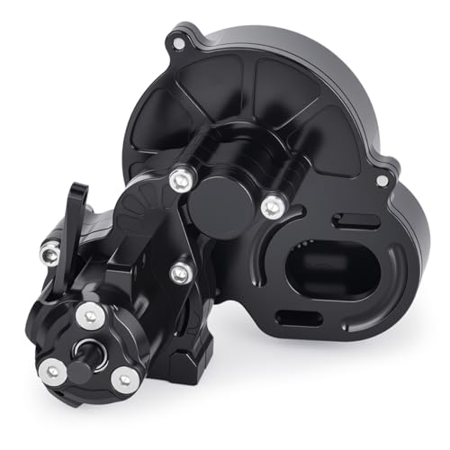 Complete Transmission Cutoff Gearbox with Dig Gear for SCX10 AX10 Wraith | CNC machined Aluminum alloy housing.Direct fit for 1/10 RC Axial SCX10.Upgrade stock gearbox for smoother crawl. - color: Black