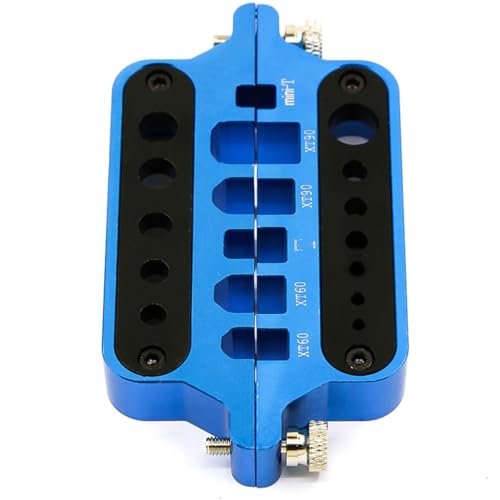 Aluminum Alloy RC Model RC Car Cable Connector Soldering Tool Holder Welding Tool RC Repair Tool Kit for XT60, XT90, T Plug, Mini T Plug (Blue) - color: Blue