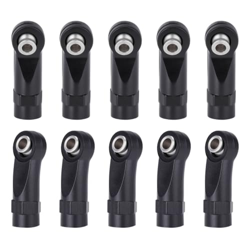 20Pcs RC Linkage Rod Ends,M3 Ball Joint Head Set for Traxxas TRX-4 Axial SCX10 HSP 90046 90047 1/10 RC Crawlers Car Upgrade Parts (20pcs Bent A) - style: 20pcs Bent A