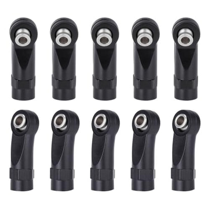20Pcs RC Linkage Rod Ends,M3 Ball Joint Head Set for Traxxas TRX-4 Axial SCX10 HSP 90046 90047 1/10 RC Crawlers Car Upgrade Parts (20pcs Bent A) - style: 20pcs Bent A