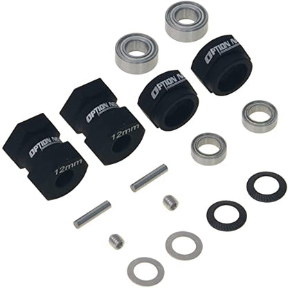 Aluminum 12mm Tire HEX Adapter Locking Hub for 1/10 Tamiya Grasshopper/Hornet/Frog/Wild One/Grasshopper 2 RC Car Parts