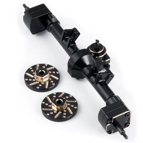 RCHUBAM RC Front & Rear Axle Set Metal Complete Axle with Steering Weights for 1/24 Axial SCX24 RC Crawler Deadbolt C10 Upgrades Accessories Part (Rear Axle) - style: Rear Axle