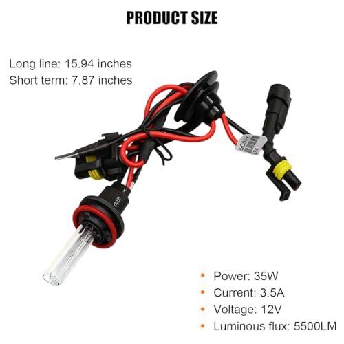2PCS 9005 HID Car Xenon Bulbs, 35W 12V 6000K Waterproof Vehicle Headlight, Automotive Front High Low Beam Lamp Replacement Accessories, Universal for SUV Sedan Truck