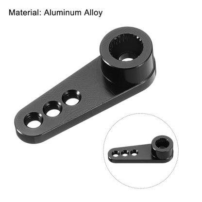 MECCANIXITY Metal 25T 25 Teeth Steering Servo Single Arm Horn Purple & Black for DIY RC Car/Boat/Airplane Boat Accessories 4 Pcs
