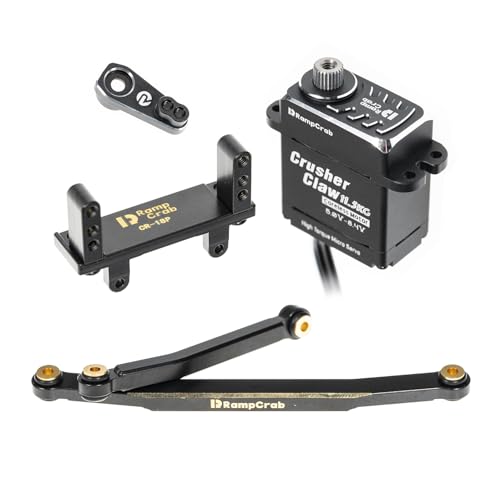 Crusher Claw 11.5KG Servo with Brass Servo Mount Bracket, Steering Links and Servo Horn for CR18P
