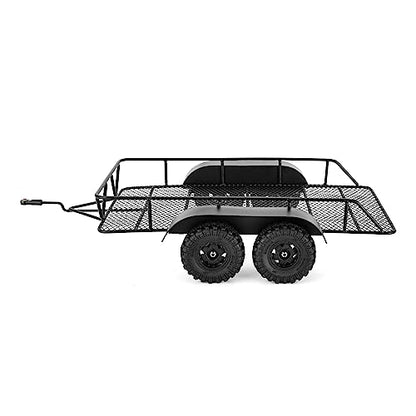INJORA 543g Trailer with Metal Hitch Mount for 1/18 TRX4M RC Upgrade