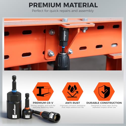 Upgraded 79-Piece Magnetic Impact Nut Driver Set, Metric & SAE with 3LB Magnetic Pickup Tool, Socket Adapters, Wing Nut Driver, Universal Sockets, Quick-Change Bit Holder & Extensions, Power Bits - style: Multi-Use Kit