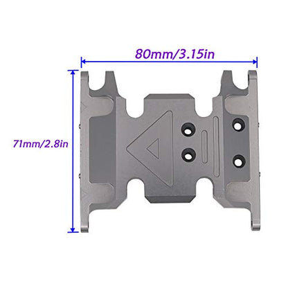 Aluminum Alloy Gearbox Base Center Skid Transmission Plate for AXIAL SCX10 II 1/10 RC Rock Crawler Car Upgrade Parts (Titanium)