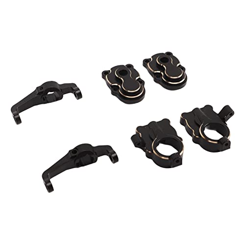 RC Steering Knuckles, Brass Upgrade for Durability and Precision, Axle Gear Cover Hub Carrier Set for 1/24 Scale Off-Road Crawlers, RC Enthusiasts in Rock Crawling, Trail Driving, and Competition Use