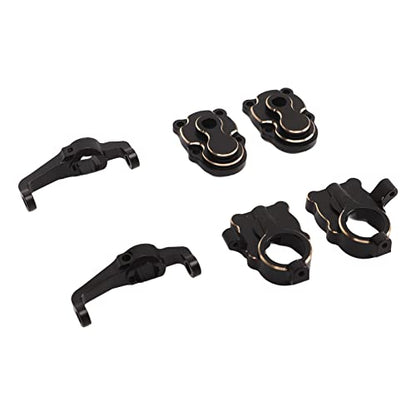 RC Steering Knuckles, Brass Upgrade for Durability and Precision, Axle Gear Cover Hub Carrier Set for 1/24 Scale Off-Road Crawlers, RC Enthusiasts in Rock Crawling, Trail Driving, and Competition Use