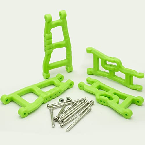 OGRC Plastic Front & Rear Suspension A-Arms for 1/10 Traxxas Slash 2WD | Suspension Arms for Traxxas Slash 2WD Nitro Slash/Rustler #2555 3631, Green - color: Green