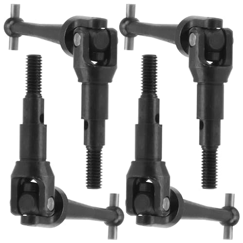 ShareGoo Steel CVD Drive Shaft Dogbone w/Hex Wheel Hubs Hex Adapter Compatible with MJX Hyper Go 16207 16208 16209 16210 H16BM H16GT H16DR H16 1/16 RC Car (Black) - color: Black