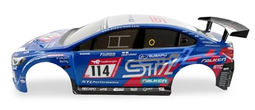 1/10 Scale RC Drift Racing Touring On Road Car Painted Body Shell, Spoiler Included, Pre-Cut, 258mm Wheelbase (Subaru STI Style) - color: Subaru Sti Style