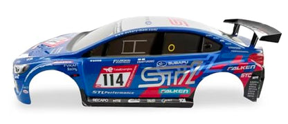 1/10 Scale RC Drift Racing Touring On Road Car Painted Body Shell, Spoiler Included, Pre-Cut, 258mm Wheelbase (Subaru STI Style) - color: Subaru Sti Style