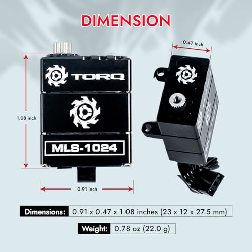 Helidirect TORQ Direct Mount Servo High Torque Servo for FURITEK FX118, CR18P 2024, HobbyPlus ARKTOS 6x6, HPI Venture 18 - Remote Control Car, RC Car, 1/18 RC Crawler Electronics (with Servo Horn)