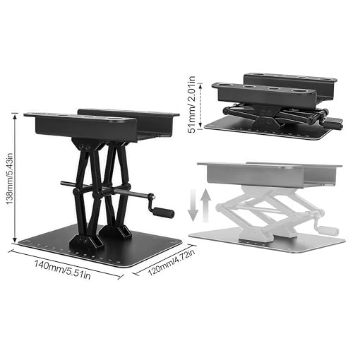 RC Car Stand, Aluminum Liftable Adjustable RC Car Work Stand, Repair & Display RC Stand for Traxxas TRX4 Axial Arrma Redcat Losi 1/8 1/10 1/12 1/14 1/16 1/18 1/24 RC Car (Black) - color: Black
