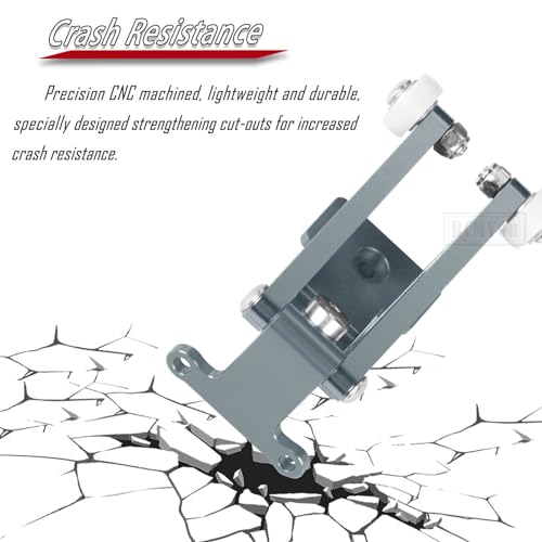 Aluminum Wheelie Bar Upgrades Part for 1/10 Slash 4X4,RCMYou Alloy Wheelie Bar Hops Up Upgrades Part,Titanium - color: Titanium - Upgrades Part