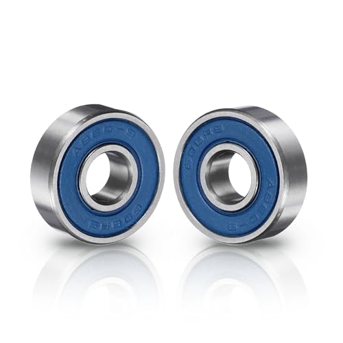 uxcell 4 Pcs 608-2RS Deep Groove Micro Bearing, 8x22x7mm Double Rubber Sealed Chrome Steel Small Bearings (ABEC5, Z4 Low Noise) - size: 608-2RS