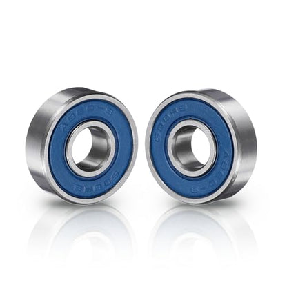 uxcell 4 Pcs 608-2RS Deep Groove Micro Bearing, 8x22x7mm Double Rubber Sealed Chrome Steel Small Bearings (ABEC5, Z4 Low Noise) - size: 608-2RS