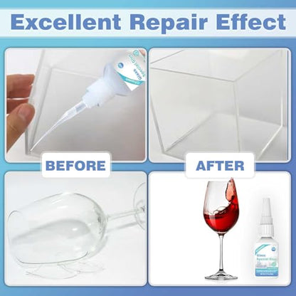 20g Glass Glue, Instant Strong Glue for Acrylic, Other Materials | Acrylic Super Glue for Bonding Glass| Clear Adhesive Glue Repair for Craft, Jewelry, Rhinestone, Crystal, Mirror, Glasses - size: 20g Glass Glue