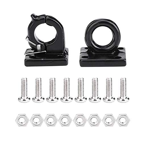 RC Car Trailer Buckle, 2 Pcs Simulation Trailer Tow Lock Shackle Bracket Set for Axial SCX10 CC01 D90 D110 TF2 RC Car