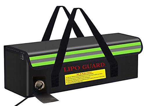 16.55"x5.52"x5.12" Large Capatity Lipo Battery Safe Bag for Ebike RC Lipo Battery Pack Storage Charging Transport,Home Office Travel Fireproof Safe Storage Pouch - size: 420*140*130mm