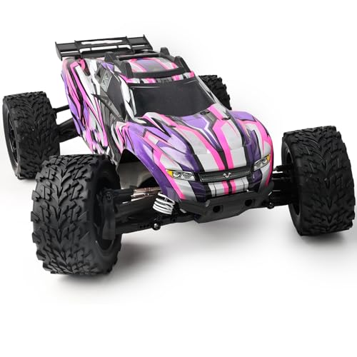 12mm Hex RC Wheels and Tires 1/10 Scale RC Truck Tires and Wheels OD 117MM for Traxxas Rustler Stampede 2wd 4x4 vxl Hoss E-Revo Redcat Volcano EPX RIAARIO AMORIL, Preglued 2.8" RC MT Tyres Wheels - style: Arrow Tread
