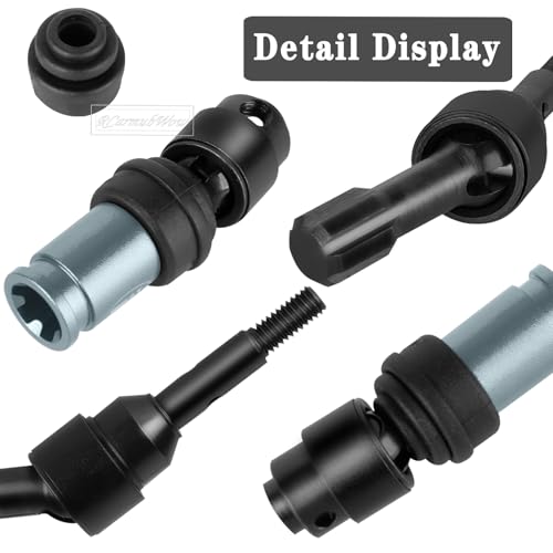 RC Upgrade Parts for Mini Slash 4X4,Mini Rally VXL Ford RS200(#108164-1#108046-1),RC Front Rear Driveshafes CVD Axles,Turnbuckles Camber Links,Replaces #10850#10843,Titanium - color: Titanium(1set)