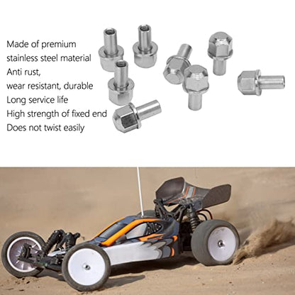 Oumefar 8Pcs RC Wheel Extension Column, RC Hex Wheel Hub Nut for Axial SCX10 15mm, RC Wheel Hub Extension Adapter for RC Crawler Truck RC Accessories