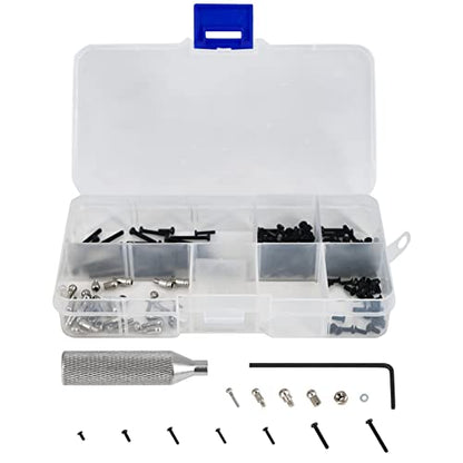 256PCS RC Screw Kit Universal RC Repair Tool Kit Hardware Fastene for 1/28 Wltoys 284131 K969 K989 P929 K999 K979 P939
