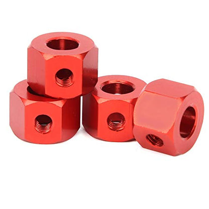 GOWENIC Aluminum Alloy RC Extension Adapter, Hub Combiner Coupler for 5mm to 12mm WPL D12 RC Truck, Wheel Hub Adapter for Car Upgrades (Red) - color: Red