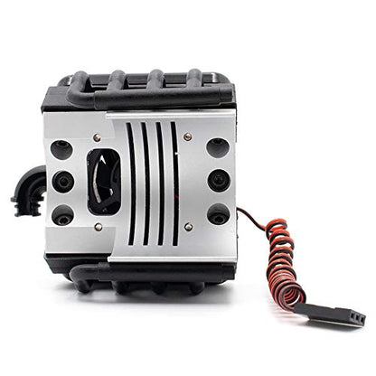 KYX Racing Alloy V8 Engine Motor Heatsinks & Cooling Fan for RC Crawler Car Axial SCX10 II 90046 Wraith D90 Traxxas TRX4 540/550 Motor Accessories